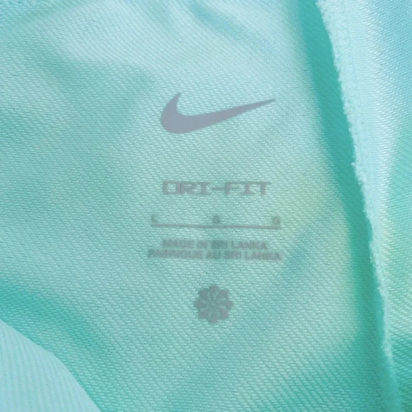 Nike Girls Dri-FIT Training Shorts Blue Green Size Large - Picture 4 of 6